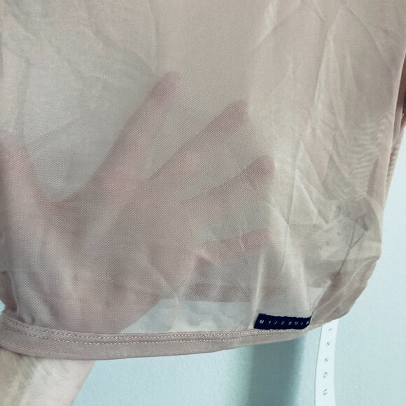 Sheer Mesh Cropped Crew Neck - Picture 6 of 10